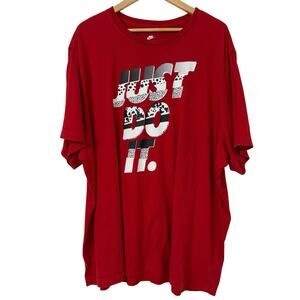 Nike Just Do It Red Graphic T-Shirt Men’s Size 3XL Tall The Nike Tee